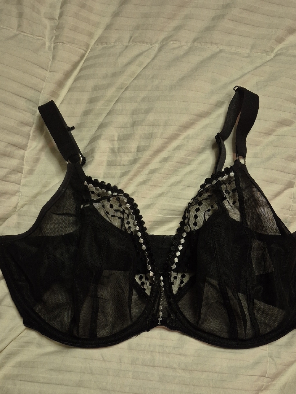 Women’s Black Sheer Lace Underwire Bra